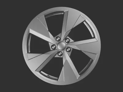 Alloy Wheel Low-poly 3D model