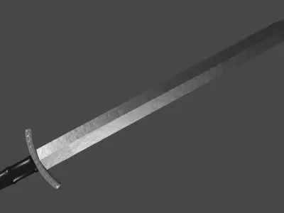Gladius sword with Caroling handle Low-poly 3D model
