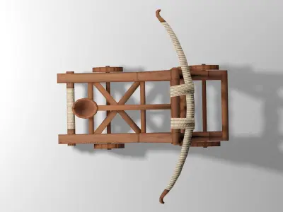 Medieval Catapult Low-poly 3D model purchase
