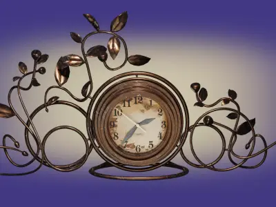 Bronze table clock 3D model