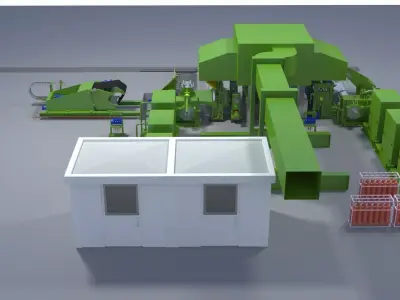 Cold Rolling Mill 3D model