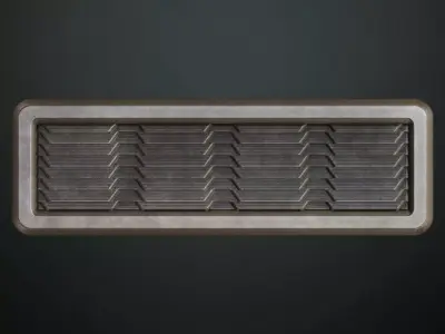 Zigzag Industrial Metal Vent PBR Seamless Texture