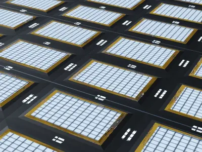 5 SCI-FI Panels 3D Models Free low-poly 3D model
