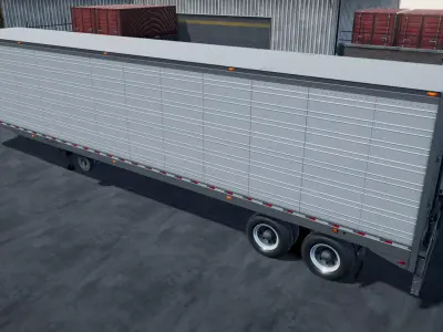 Refrigerated van trailer unity asset Low-poly 3D model
