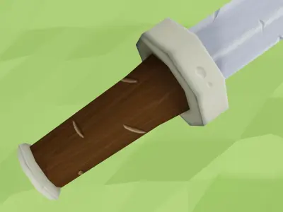 Cartoon Dagger Free low-poly 3D model
