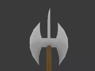 Battle Axe Low-poly 3D model 29