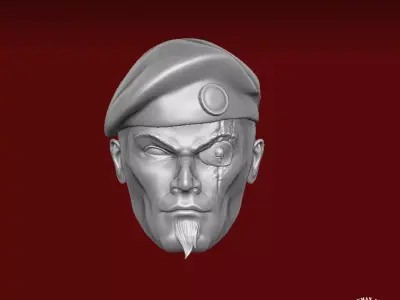 Mayhem with beret head for action figures 3D print model