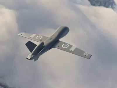 Unmanned Combat Aeria Vehicle 3D model