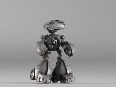 S00013 Stylized Compact Sci-Fi Robot 3D model