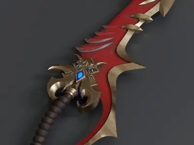 Stylized viking sword 1 3D model