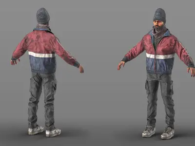 Homeless Man 3D model