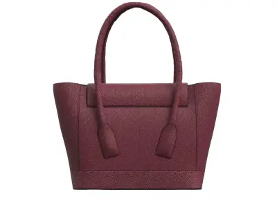Burgundy Tote Bag 3D model