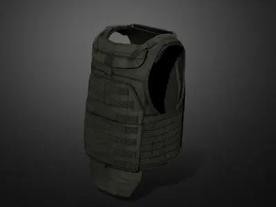 Army vest Low-poly 3D model