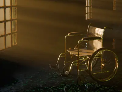 Old Hospital Corridor 3d Scene 3D model