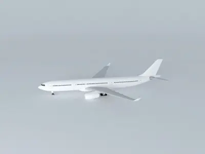 Template - Airbus A330-200 Free 3D model
