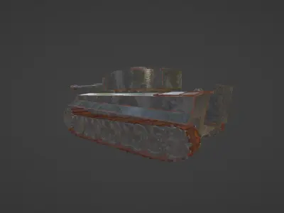Tiger Tank Low-poly 3D model from CGTrader
