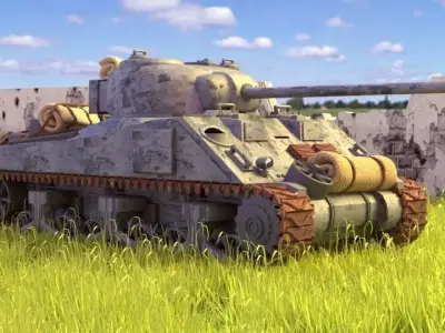 Sherman Firefly Tank WW2 3D model