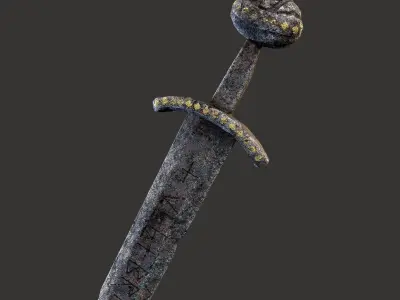 Anglo Saxon Sword  Low-poly 3D model