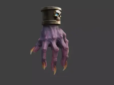 Hand of Cursed Fate Low-poly 3D model