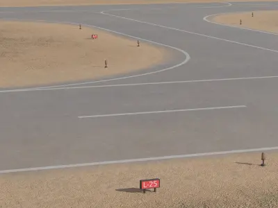 UAV Airfield Desert Ground Surface 3D model
