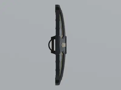 Medieval round  shield  Low-poly 3D model