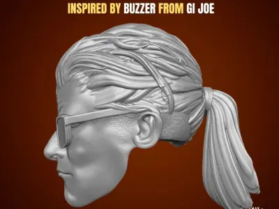 Buzz head for action figures 3D print model