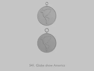 World and Places Pendants Pack Original Blend STL Collection 3D print model