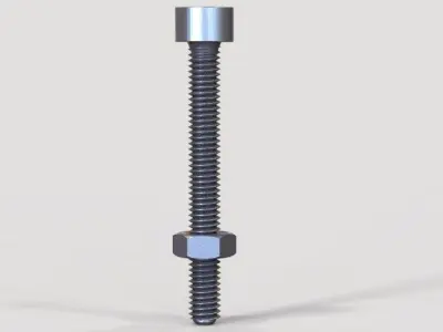 M5 x 40mm Full Thread Cap Head Bolt 3D print model