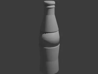 Realistic Glass Soda Bottle 3D Model  Low Poly  Game Ready  3D model