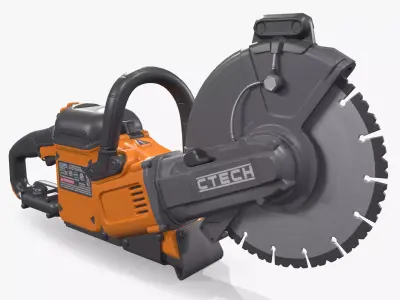 Cut Off Saw Low-poly 3D model