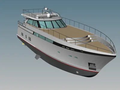 yacht 3D model by veyseldogan2534