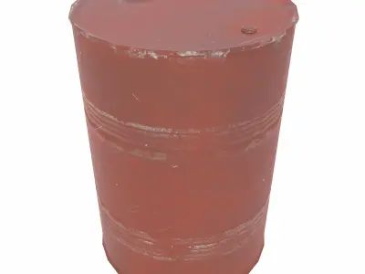 Oil drum lowpoly 3d model Free low-poly 3D model