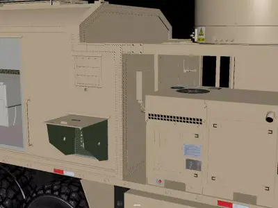 Tactical Command Vehicle 6x6 Military Truck Model 3D model
