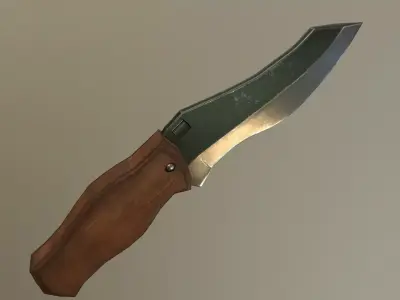 Game Ready Realistic Low Poly Combat Knife Low-poly 3D model