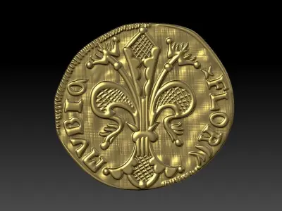 Old Coin Florim Portuguese 3D print model