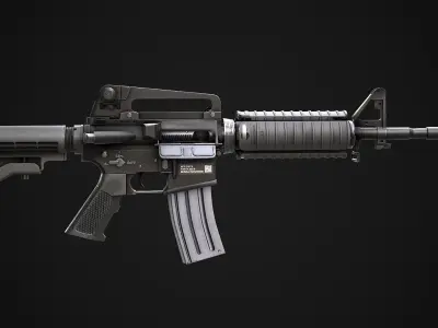 AAA M4A1 Game Ready PBR Low-poly 3D model