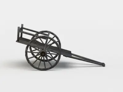 Hay wagon Low-poly 3D model purchase