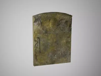 Old Mossy Tombstone Free low-poly 3D model