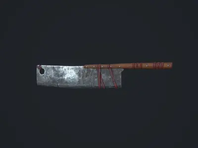 Apocalyptic Cleaver Low-poly 3D model