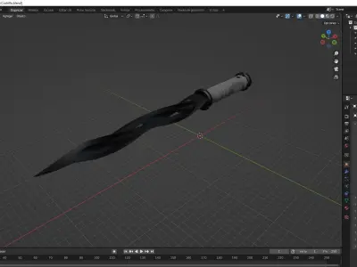 Daga Tres Filos M48 Cyclone United Cutlery 3D model