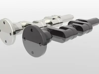 crankshaft 1 camshaft Free 3D model