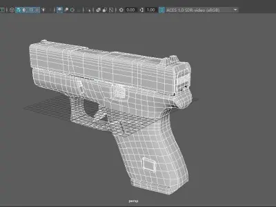 Model of the Glock43 pistol Low-poly 3D model