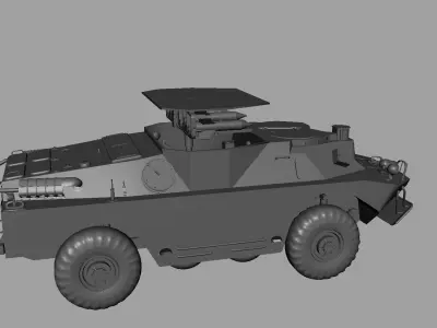 9p122 Tank Low-poly 3D model
