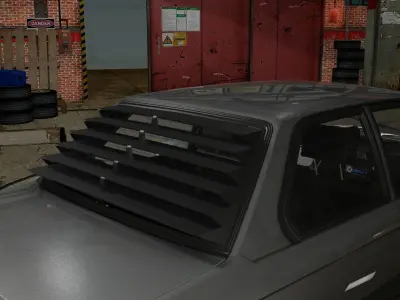 classic e21 rear windshield louvers Low-poly 3D model