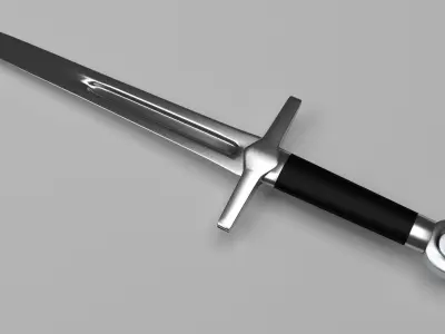 Crusader Dagger Low-poly 3D model