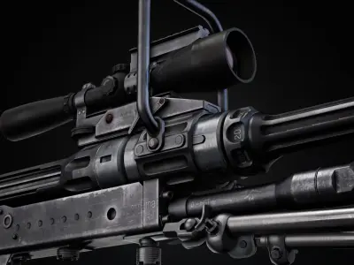 Rifle NTW-20 Low-poly 3D model