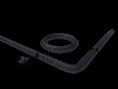 Concept Dam Wall Kit 3D model