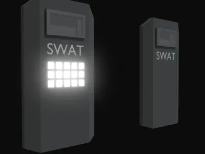Swat Shield Low Poly Low-poly 3D model