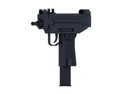 Lowpoly Micro Uzi Low-poly 3D model