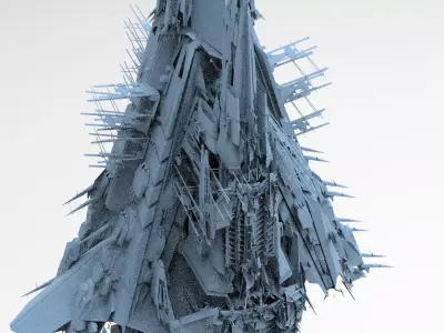 Moon Space colony Military base 2  3D model